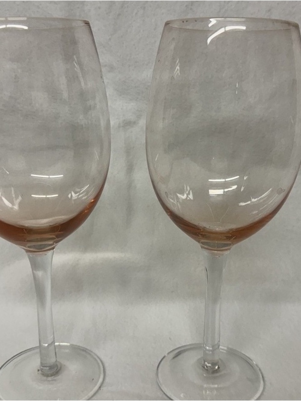 Elegant Pink-Tinted Red Wine Glasses - Set of 2